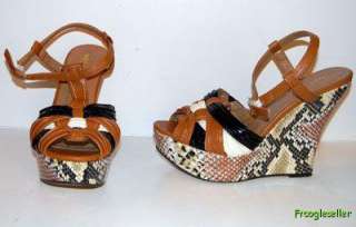 Wet Seal womens strappy platform wedge heels shoes 8.5 M multicolor 