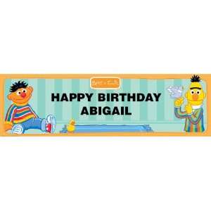  Bert & Ernie Personalized Birthday Banner Medium 24 x 80 