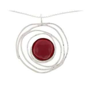  Carnelian Pendant on a 16 Silver Chain. Hand Made in Israel By Bili 