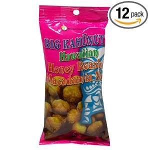 Sweet Meles Honey Roasted Macadamias, 3 Ounce Bag (Pack of 12 
