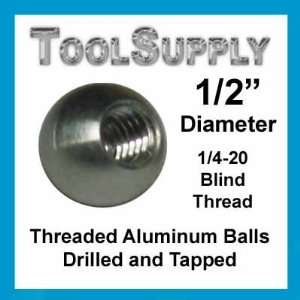  100 1/2 threaded tapped aluminum balls knobs