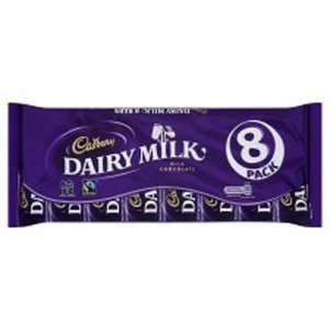 Cadbury Fairtrade Dairy Milk Chocolate Snack Size 8 Pack 313g  