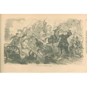   1855 Print Captain Mays Charge Mexican American War 