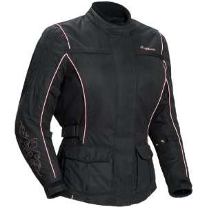   Womens Motorcycle Jacket Black/Pink Large L 8716 0108 76 Automotive