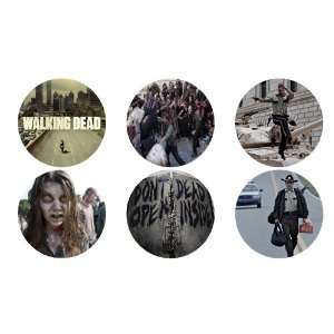  Set of 6 Walking Dead 1.25 Badge Pinback Button 