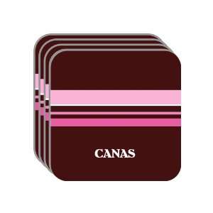 Personal Name Gift   CANAS Set of 4 Mini Mousepad Coasters (pink 