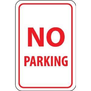 No Parking, 18X12, .080 Egp Ref Aluminum  Industrial 