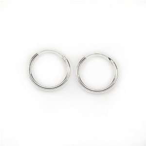   Barse Sterling Silver Endless Hoop Earrings, 2.0cm Jewelry