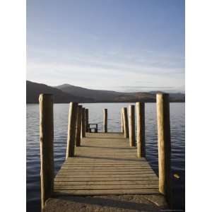 Wooden Jetty at Barrow Bay Landing on Derwent Water Looking North West 