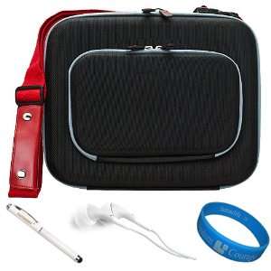 Pockets and Red Adjustable Shoulder Strap for Acer Iconia Tab A700 10 