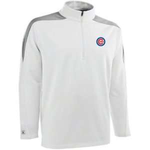  Chicago Cubs White Succeed 1/4 Zip Fleece Pullover Sports 