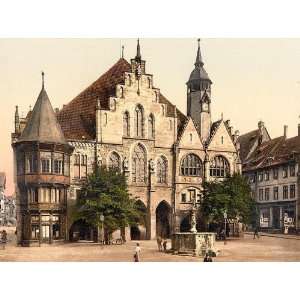  Vintage Travel Poster   Townhall Hildesheim Saxony Germany 