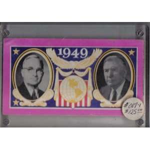  1949 Inauguration Ticket 