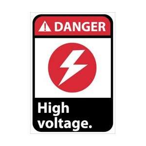 DGA6 to 10P   Danger, High Voltage , 10 X 7, Pressure Sensitive 
