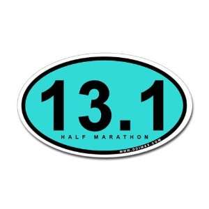  Half Marathon 13.1 Miles Sticker Oval Sports Oval Sticker 