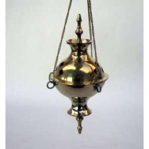  REAL SIMPLEHANDTOOLED HANDCRAFTED HANGING BRASS INCENSE 
