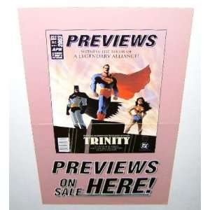 17 by 11 Previews JLA Trinity Promo Poster Superman/Wonder Woman 