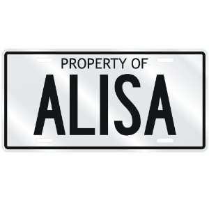  NEW  PROPERTY OF ALISA  LICENSE PLATE SIGN NAME