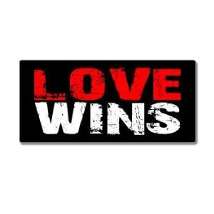  Love Wins   Distressed   Window Bumper Sticker Automotive