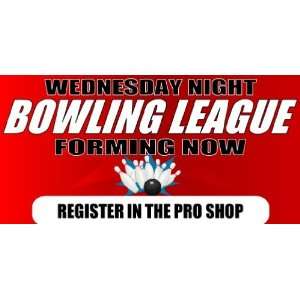  3x6 Vinyl Banner   Wednesday Night Bowling League 