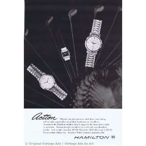  1957 Hamilton Action Watches Vintage Ad 