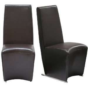   Sofa 130m Dining Side Chair in Mocca Set of 2 130m