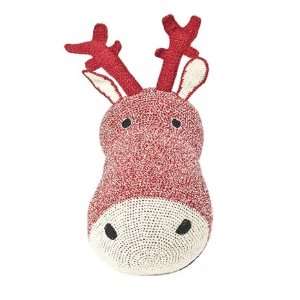  Anne Claire Petit Crocheted Reindeer Head   Red