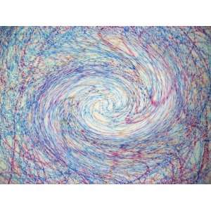  Art by Seala Under The Milky Way Crayon on Paper, Swirl 