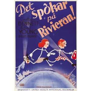  Topper Takes a Trip (1939) 27 x 40 Movie Poster Swedish 