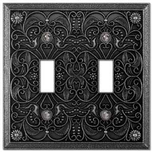    Arabesque Antique Pewter   2 Toggle Wallplate