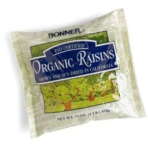 Bonner 100% Organic Seedless Raisin, 30 Pound, Package  