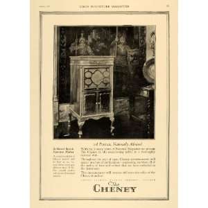 1920 Ad Cheney Talking Machines Furniture Music Phono   Original Print 