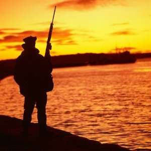  Falklands War 1982 a British Soldier Standing Guard at 