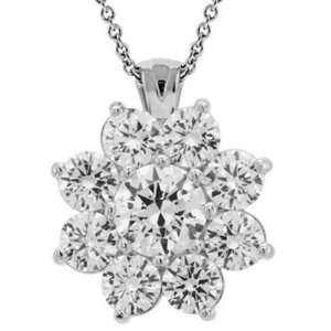  1.55 Ct. Tw Round Cut Diamond Pendant in 14 Kt. With 18 