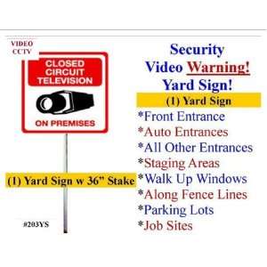 Security Sign   #203 1 Video CCTV Security Surveillance Camera System 