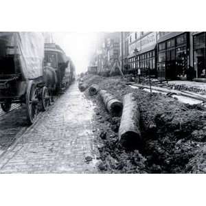  Laying Pipeline, Philadelphia, PA #2   16x24 Giclee Fine 