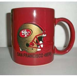  San Francisco 49ers Red Team Logo Helmet Coffee Mug 