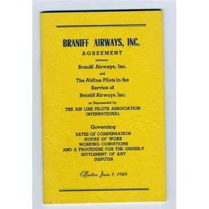  Braniff Airways & Pilots Agreement 1948 ALPA Everything 