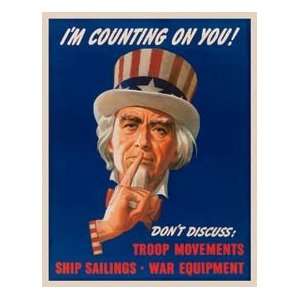  Tin Sign   Uncle Sam   Dont Discuss