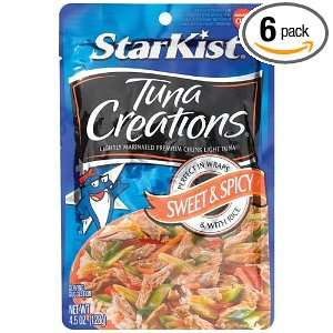 Starkist Tuna Creations, Sweet & Spicy, 4.5 Ounce Pouch (Pack of 6 