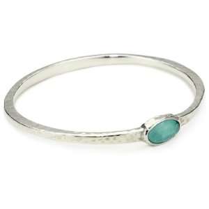   with Turquoise Doublet Hammered Texture Bangle Bracelet Jewelry