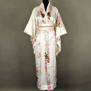   Deluxe Kimono Robe Yukata Japanese Dress w/ Obi One Size Toys & Games