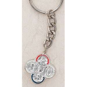  Pewter Four Way Cross Medal Armed Forces Military Keychain 