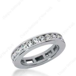   Eternity Wedding Band Round Channel 14k White Gold DALES Jewelry
