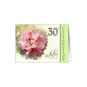 30th Birthday Celebration Invitation   pink rhododendron Card