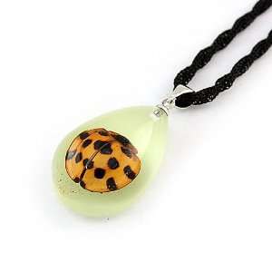  Real Amber Insect Necklace Jewelry Ladybug (Glow in the Dark 