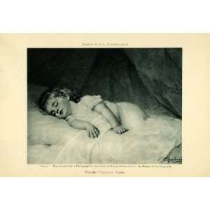 1905 Photogravure Girl Child Sleeping Female Artist Painter Francine 
