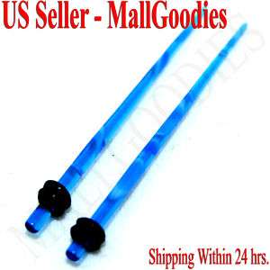 1033 Blue Marble Stretchers Tapers 14G 14 Gauge 1.6mm  