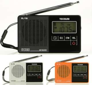 TECSUN PL 118 Black FM Stereo.DSP.ETM High Quality Professional 
