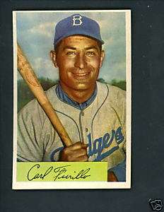 1954 Bowman # 122 Carl Furillo Brooklyn Dodgers EX/MT  